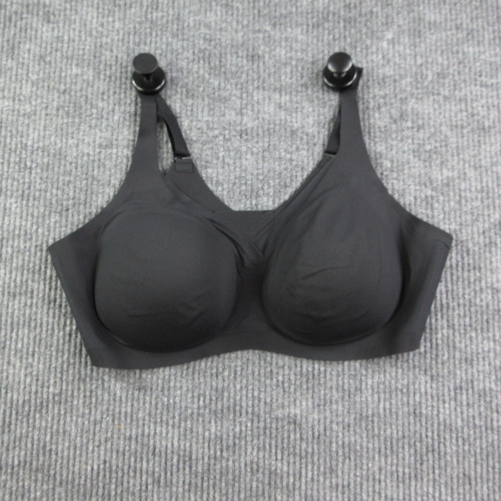 Honeylove Bra Womens 3XL Black T-Shirt Wireless Molded Seamless Microfiber NWT